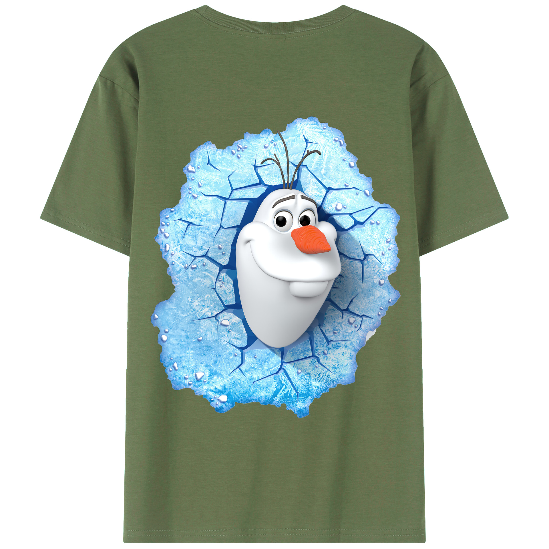 （画像用） アナと雪の女王 アンナ エルサ Frozen Anna Elsa 綿100％ メンズ半袖Tシャツ（バックプリント） 通気性